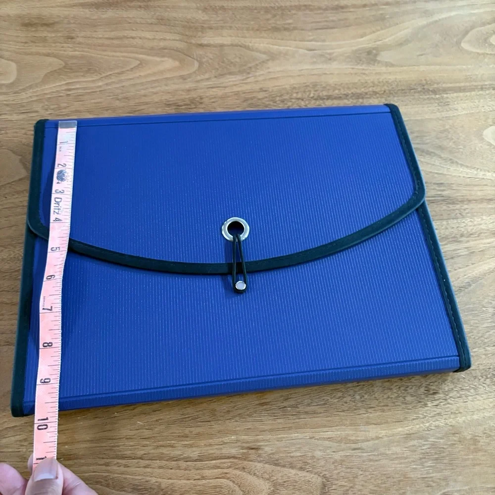 Blue Letter Size 8-Pocket Expanding File